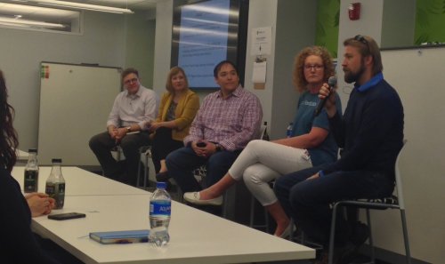 Presenter panel with Fred Estabrook speaking