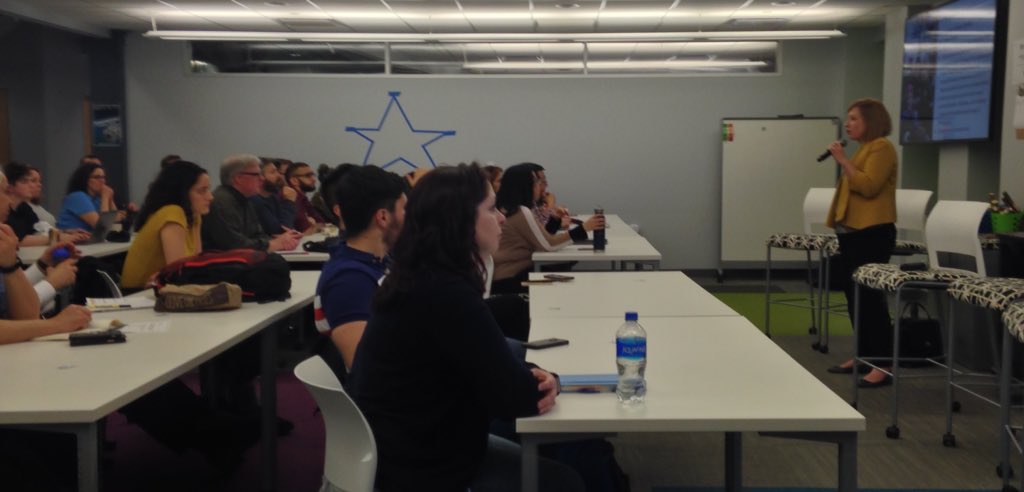 Presenter Dawn Opel speaking to the audience